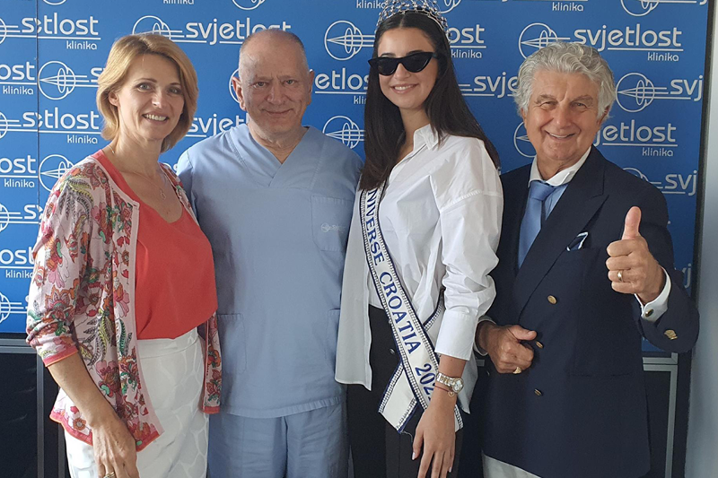 Miss Universe Croatia removed diopter in Eye Clinic Svjetlost