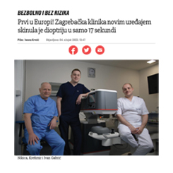 Prvi smo u Europi novim uređajem skinuli dioptriju za 17 sekundi