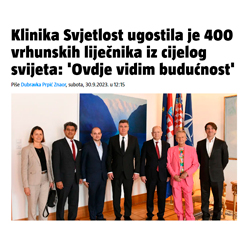 Klinika Svjetlost ugostila je 400 liječnika iz cijelog svijeta (24 sata)