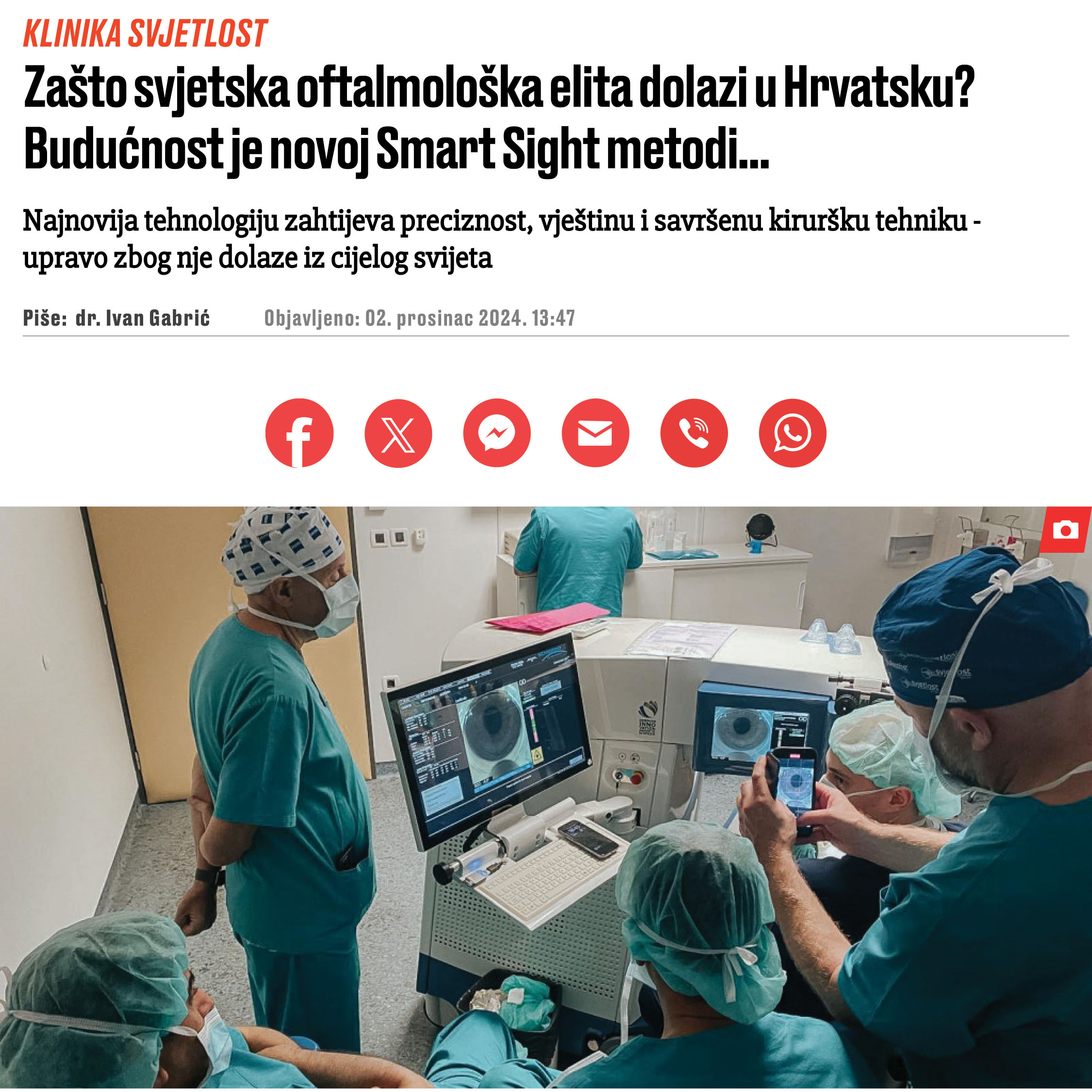 Budućnost je novoj Smart Sight metodi.. (Jutarnji list)