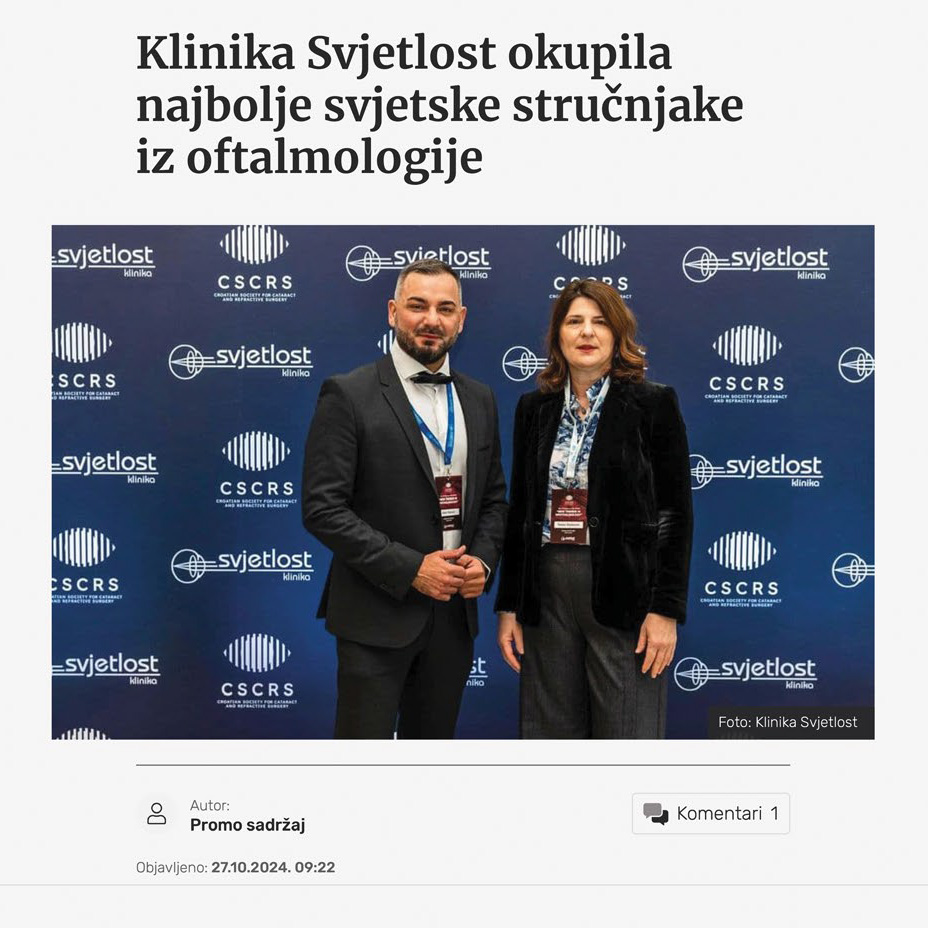 Klinika Svjetlost organizirala 15. jubilarni CSCRS kongres (Pobjeda)