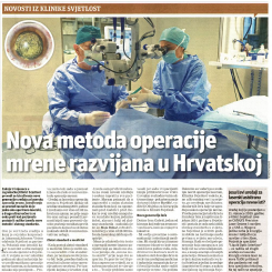 Nova metoda operacije mrene (Slobodna Dalmacija)