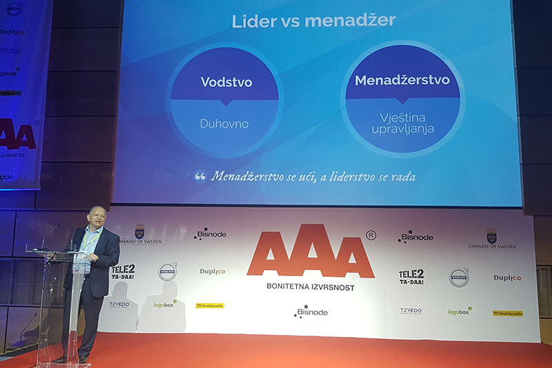 Menadžer ili lider - predavanje prof. Gabrića za prestižni poslovni auditorij